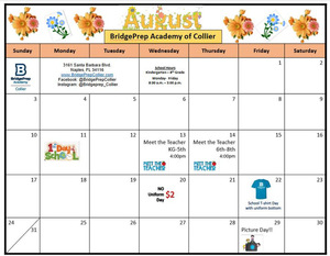 ✨August 2025 Activity Calendar ✨ ✨Welcome back Bulldogs!✨